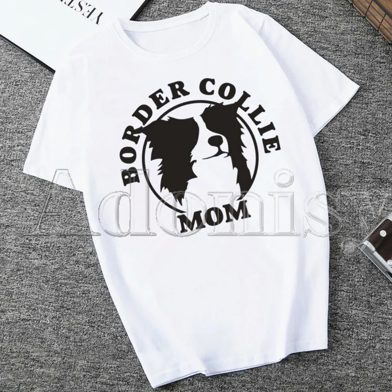 

Border Collie Print T-shirts Women Summer Graphic Tees Funny Shirts For Woman Tshirts Loose Crew Neck Harajuku Tops