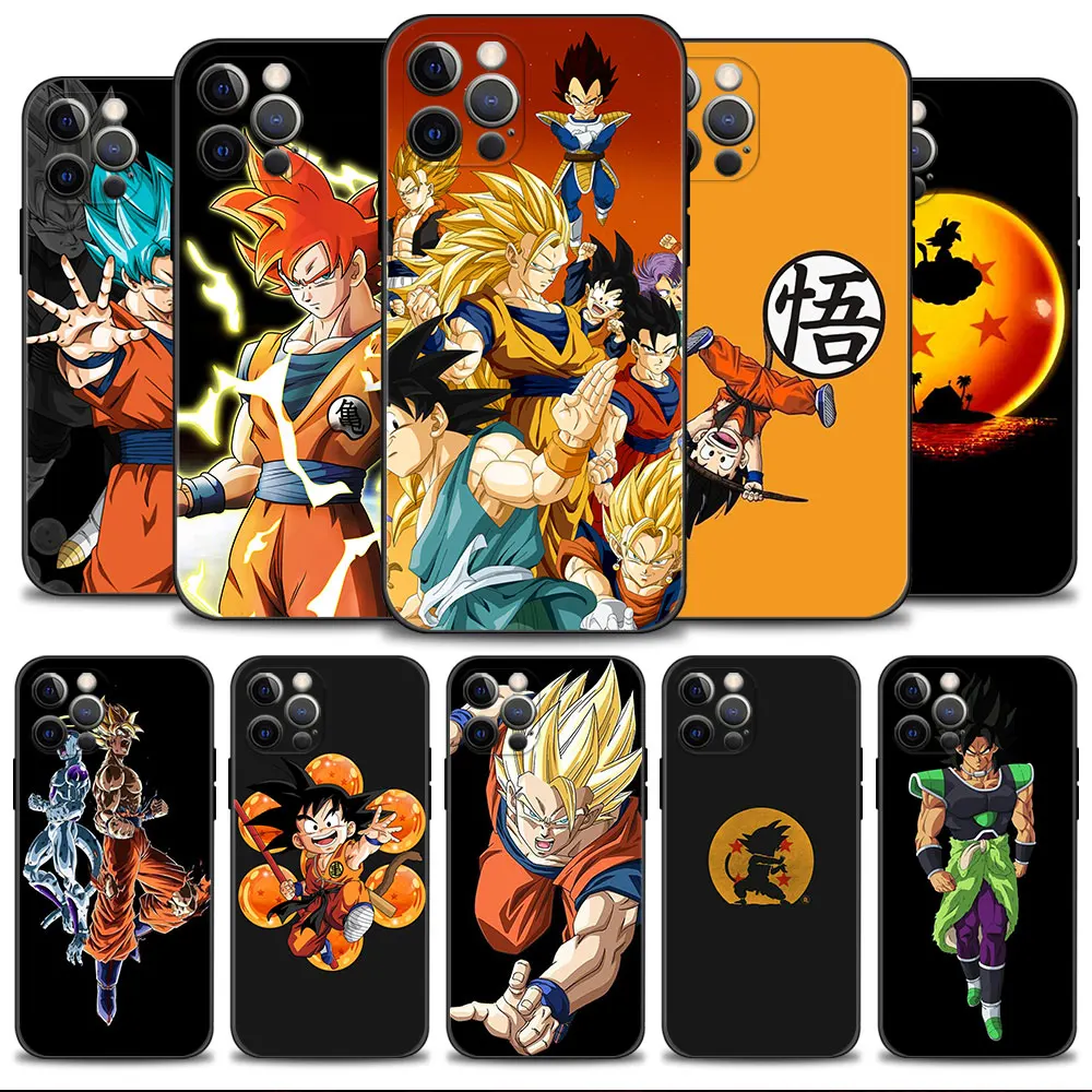 

Soft Silicone Phone Case For iPhone 14 13 12 11 Pro Max 6 6S 7 8 Plus X XS XR 12 13 Mini Shell Cartoon Dragon Ball Super Goku