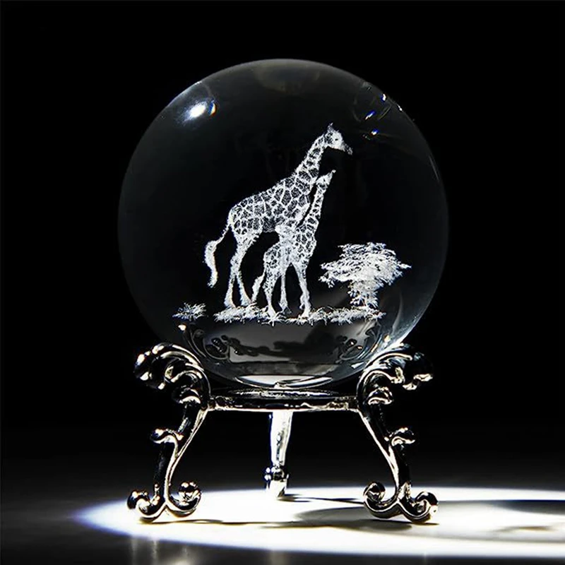 3D лазерная гравировка Звездный хрусталь декоративная фигурка шара 60 мм