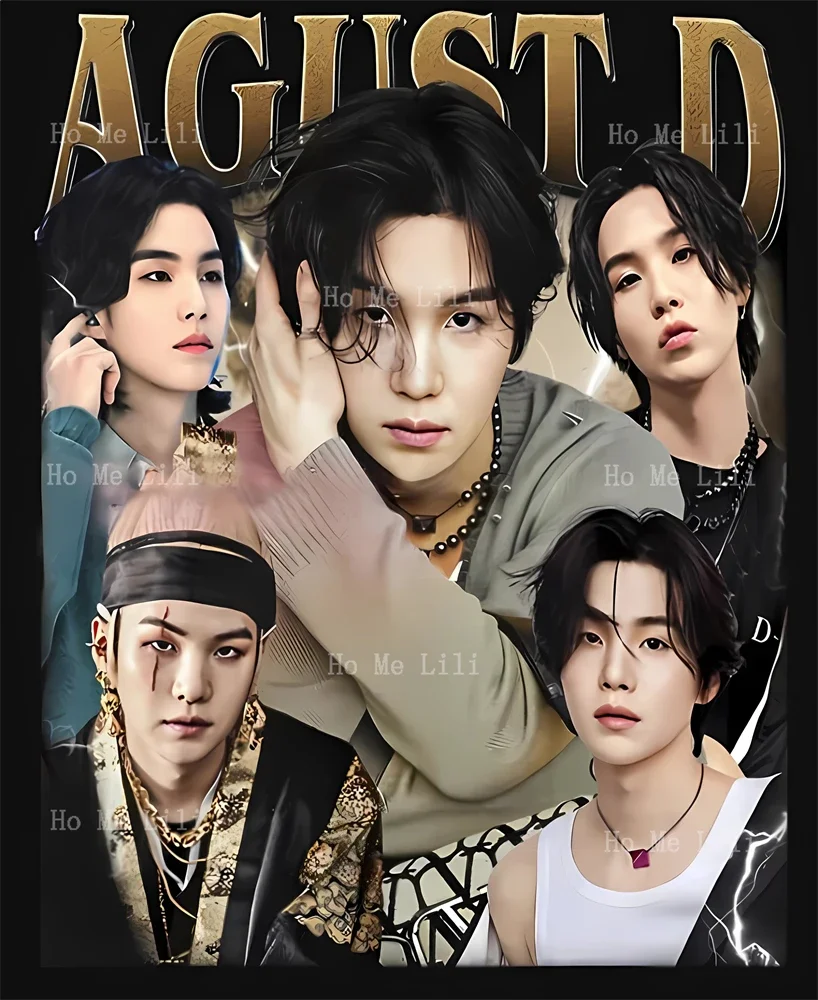 Agust D Kpop Vintage Tapestry Wall Hanging For Bedroom Living Room Modern Fashion Design Tapestries