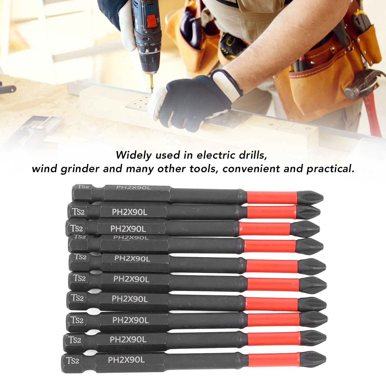 10ШТ Крестовые отвертки Нескользящие ударопрочные Магнитные сверла Высокой