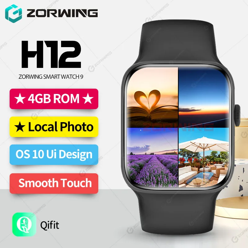 

H12 Smart Watch Men Women 45mm Bluetooth Calls NFC Compass Smartwatch Series 9 4GB ROM Heart Rate Sport Watch for Android IOS