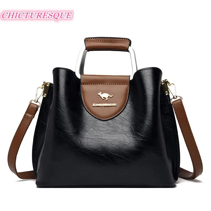 

New High Quality Women PU Leather Shoulder Bag Large Capacity Girl Stylist Design Diagonal Women Bag Handbag Sac A Main 2022