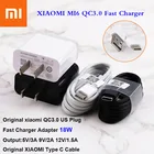 Оригинальное быстрое зарядное устройство XIAOMI 18 Вт QC3.0, адаптер для быстрой зарядки, кабель типа C для Mi 9 8 se 6 5 9T A1 A2 Mix F1 Redmi Note 7 8 K20 Pro