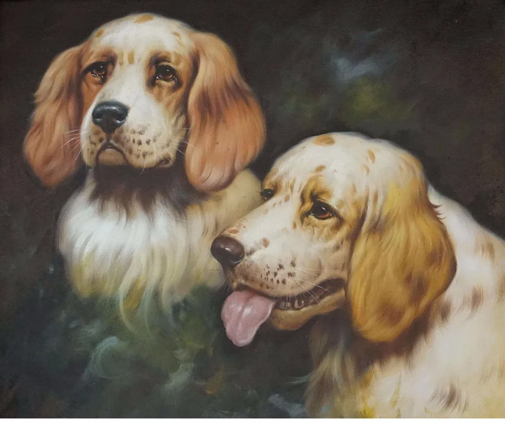 

Good quality # animal beagle dog Canis lupus familiaris painting -TOP best PRINT ART oil painting on canvas-36 inches