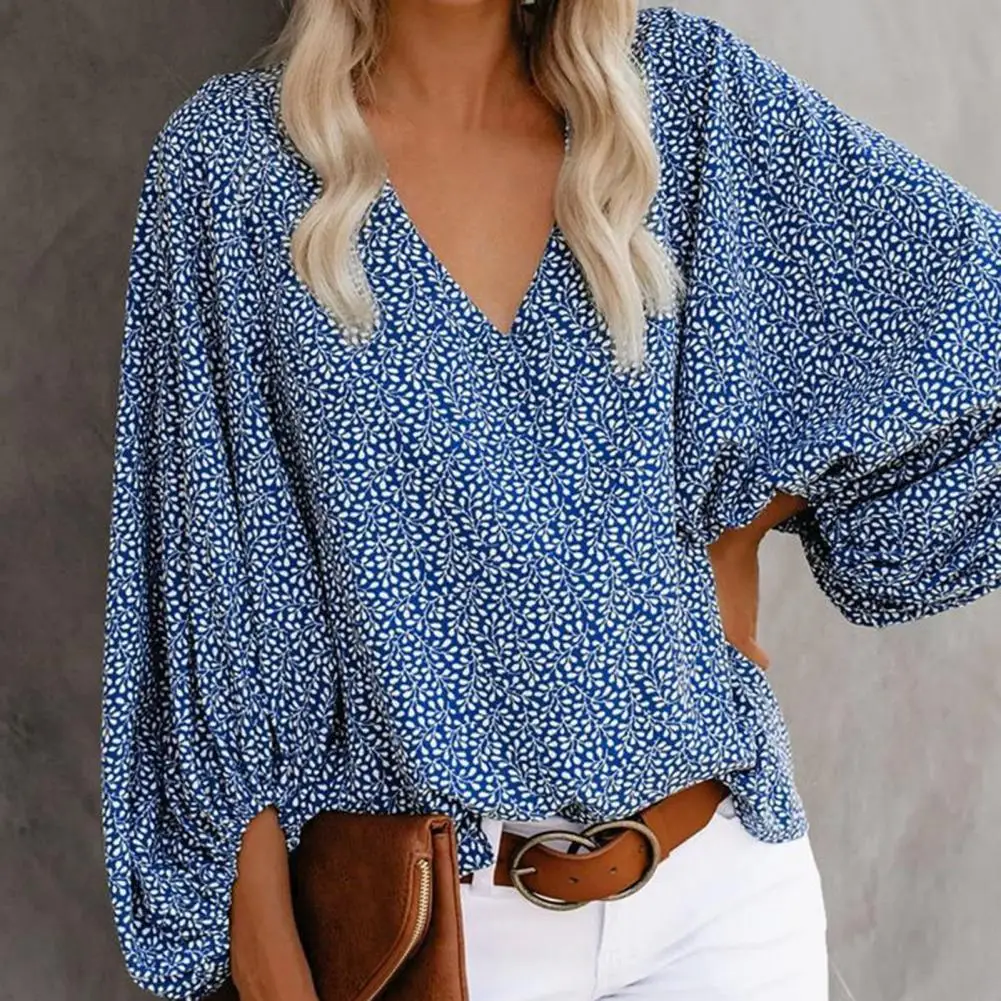 

Винтажная модная блузка, уличная одежда, одежда с длинным рукавом, свободная блузка с принтом и длинным рукавом, женская блузка, приятная на ощупь