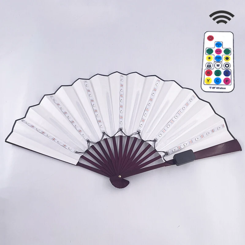Яркий светящийся веер с дистанционным управлением яркий свадебные аксессуары