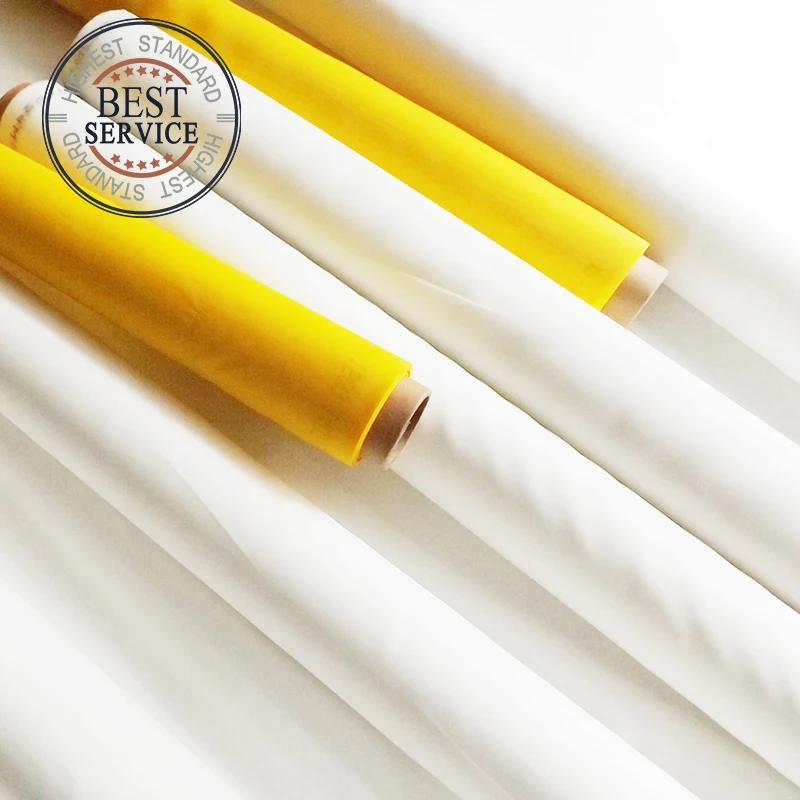 Сетка для шелкографии из полиэстера белая/желтая 165 т 27 мкм 20/50 м ширина