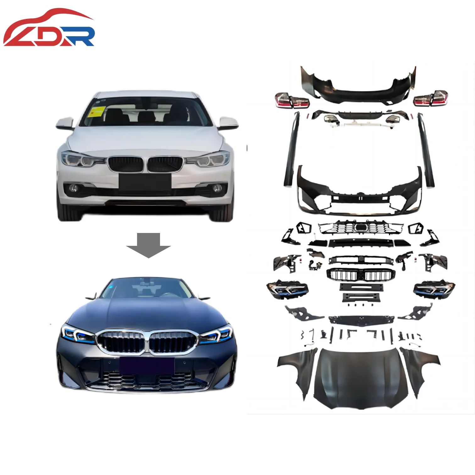 LDR для BMW новый дизайн F30/F35 обновление G20 Lci автомобильный Bodykit старый и комплект