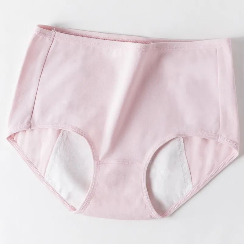 

Solid Color Cotton Ladies Underwear Mid-Waist Physiological Period Antibacterial Crotch Leak-Proof Simple Breathable Briefs