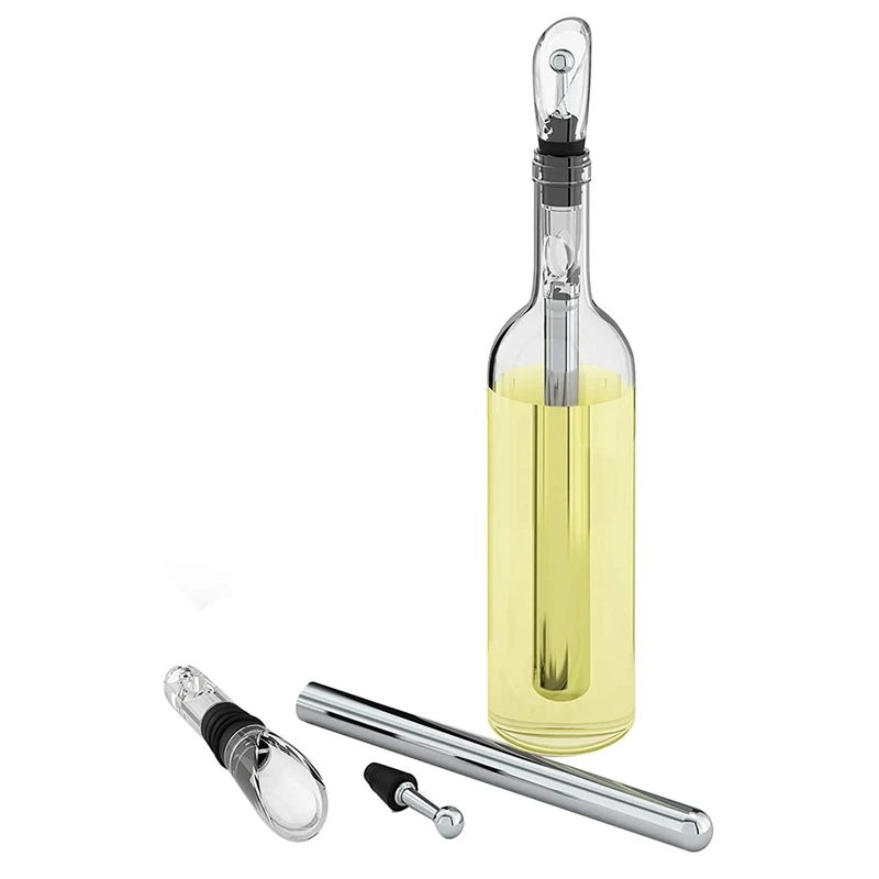 

3X палочка для охлаждения вина с разливателем-идеальный Винный аксессуар, подарок для любителей вина, комплект охладителя для белого вина