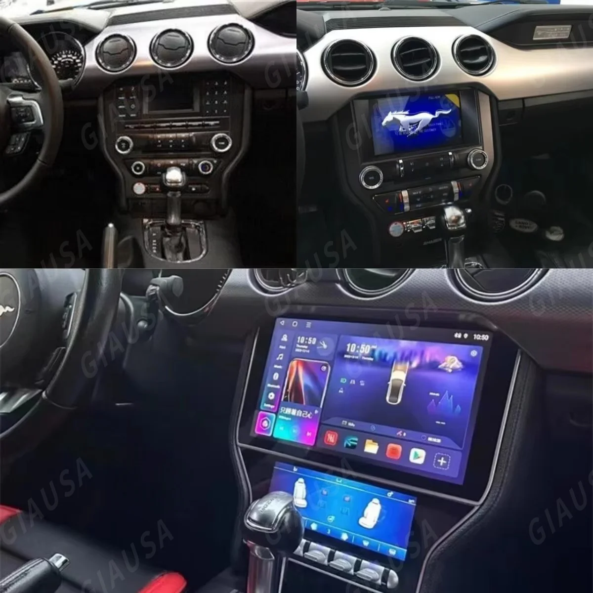 Фото Для Ford Mustang 2015-2021: Android автомагнитола с Carplay, мультимедийный GPS-навигатор, стереоплеер, IPS-экран, головное устройство №2