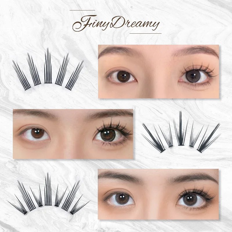 DIY 3 стиля ресниц комикс рыбий хвост Волшебные ресницы Смешанная Длина