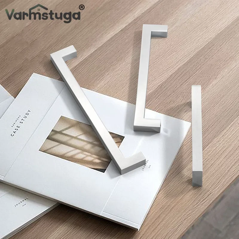 Черная мебельная ручка из алюминиевого сплава матовое серебро ручки для