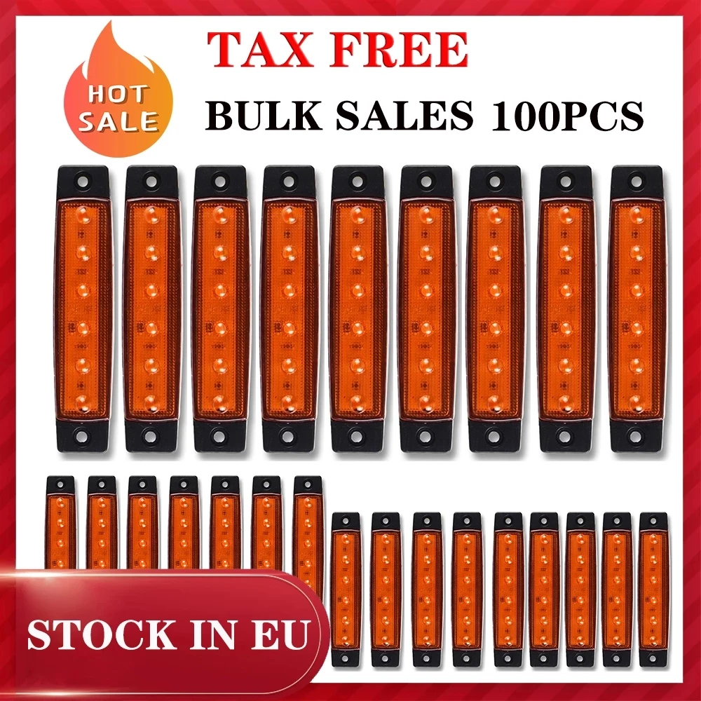 

Bulk Sale*300 LED 24V Car External Lights 10Pcs/30Pcs Side Marker Indicators light Car Signal Brake Rear Warning Tail Light LED