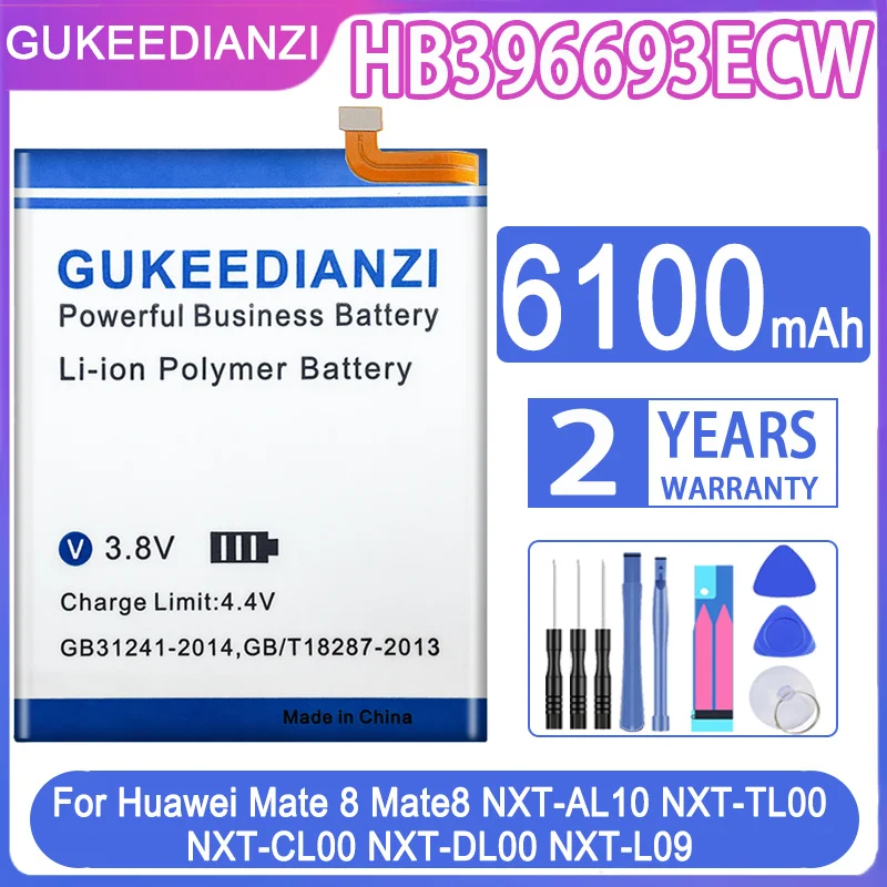 

GUKEEDIANZI 6100mAh HB396693ECW Battery for Huawei Mate 8 NXT-AL10 NXT-TL00 NXT-CL00 NXT-DL00 Mate8 NXT-L09 NXT-L29 Batteria