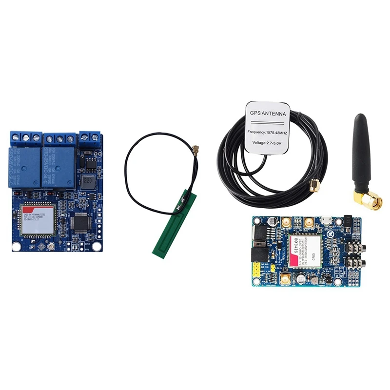 

1 Pcs Sms Gsm Remote Control Switch Relay Module & 1 Set SIM808 Module GSM GPRS GPS Development Board