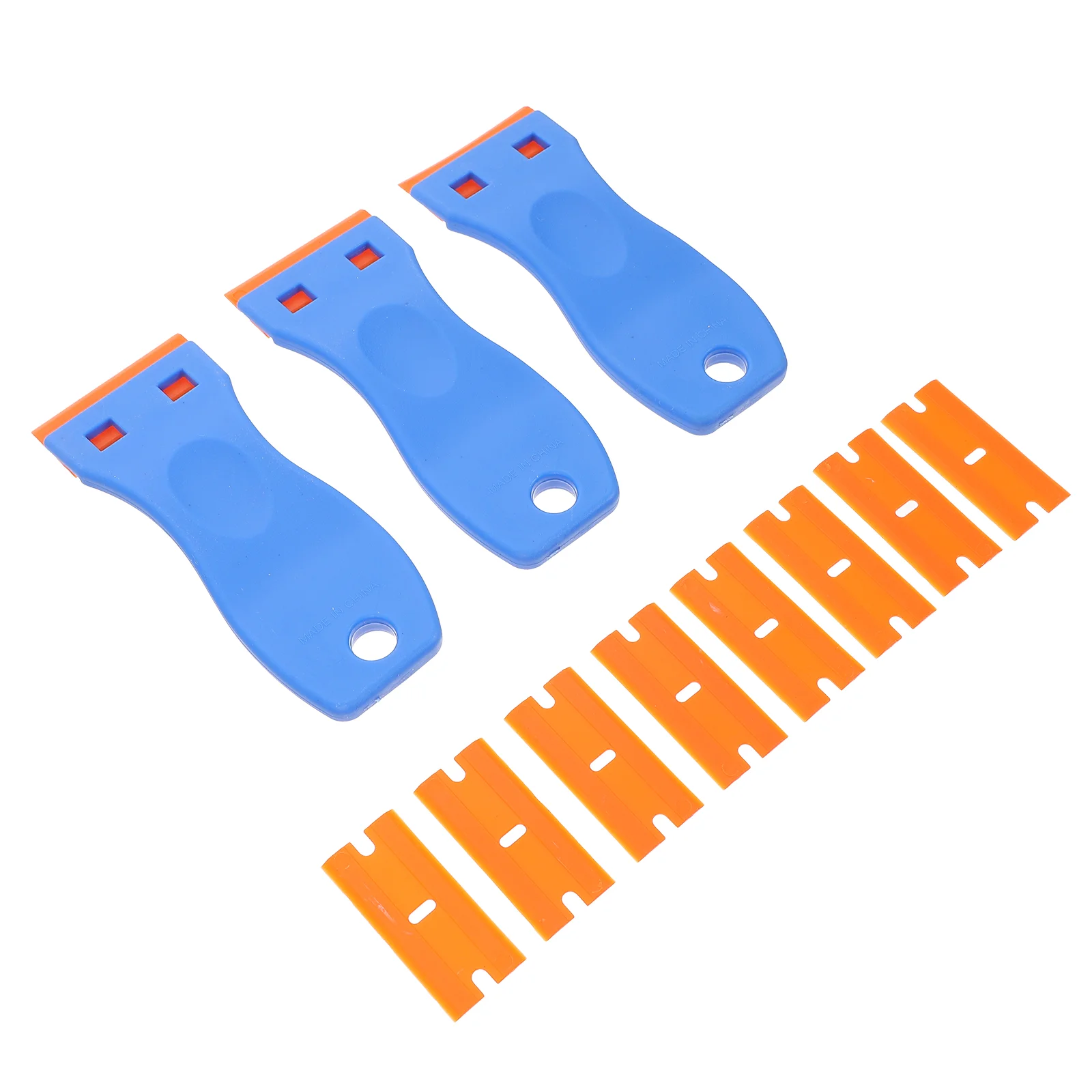 

3Pcs Plastic Razor Scraper Sticker Decal Glue Scraper (with Replacement Heads)