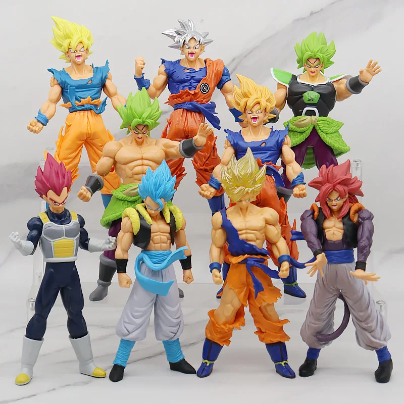 

18cm cartoon Son Goku Super Saiyan Figure Anime Dragon Ball Z vegeta Action Figure Model Gifts Collectible Figurines for Kids