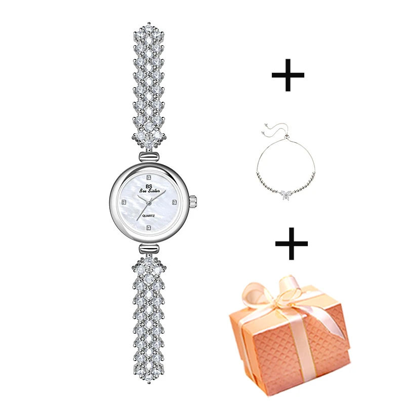 2023 Elegant Watch For Women With Bracelet Luxury Brand Stainless Steel Gold Silver Small Dial Ladies Wrist Watches Montre Femme
