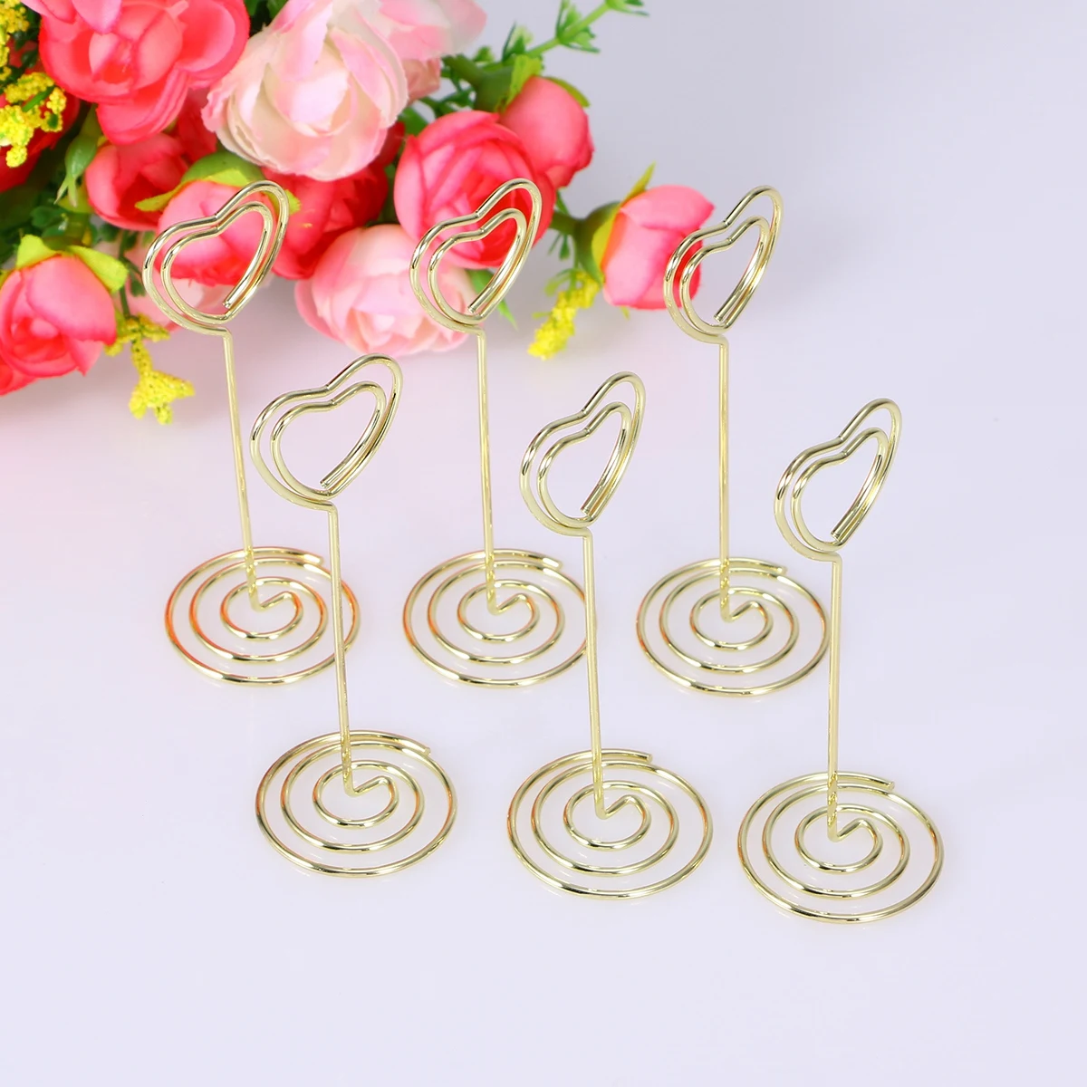 

Holder Clip Standtable Place Memo Picture S Paper Name Sign Number Photo Message Wedding Stands