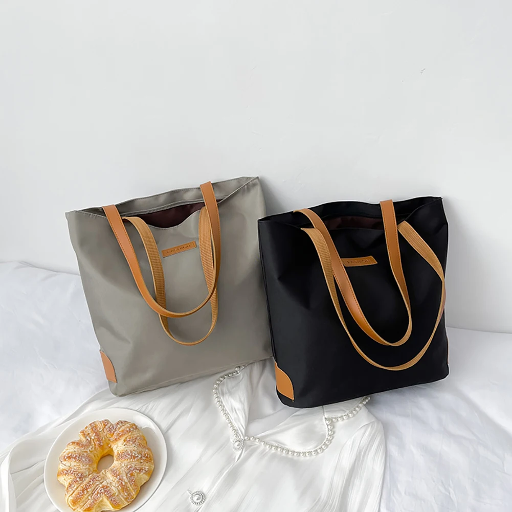 

Сумка на плечо женская из ткани «Оксфорд», простой саквояж большой вместимости, портативный чемоданчик, Повседневная дорожная сумочка