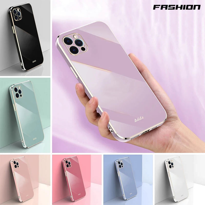 

Phone Case For Samsung Galaxy S22 Ultra S21 FE S20 Plus S10 Note 20 10 M32 F22 F42 Original Fashion Plating Straight Edges Shell