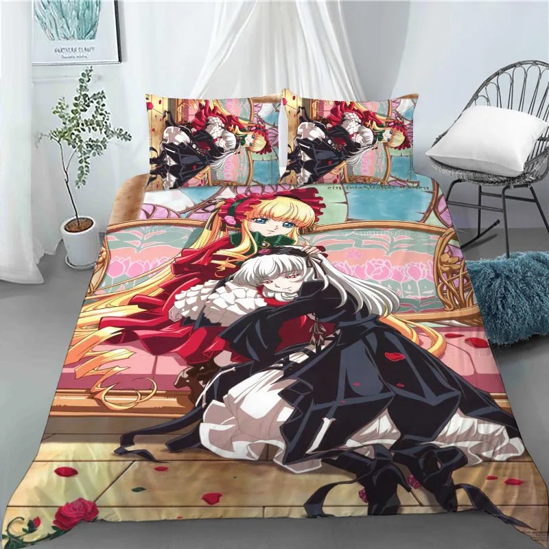 

Rozen Maiden PEACH-PIT 3 Pcs Duvet Cover Set Fashion Bedding Sets Comforter Duvet Cover Pillowcase Home Textiles 0704