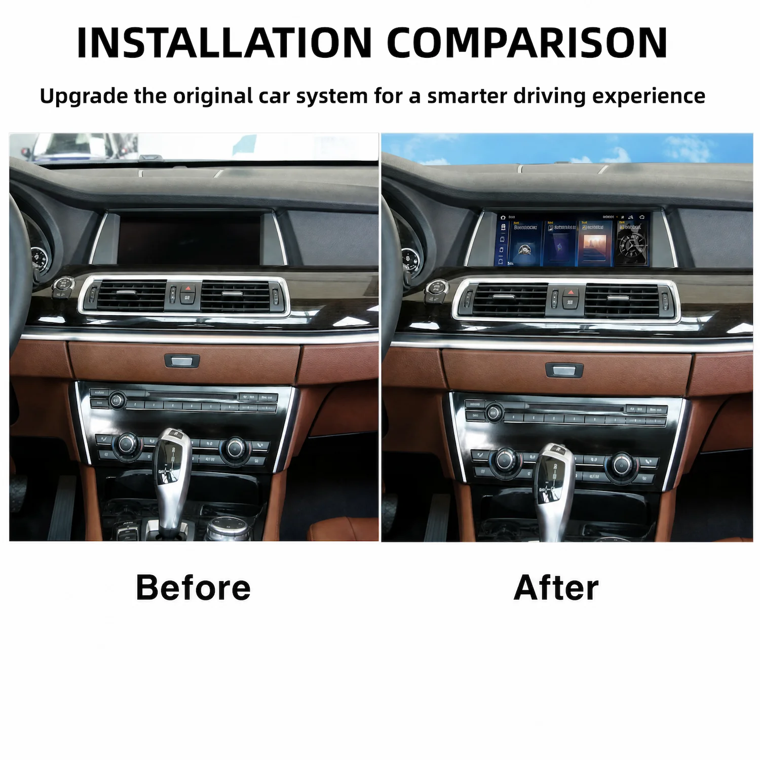Фото 10,25-дюймовая Android-автонавигация для BMW 5 серии GT F07 F07N 2013-2017 с сенсорным экраном NBT, поддержкой Carplay, Android Auto, GPS, Bluetooth и Wi-Fi. №2