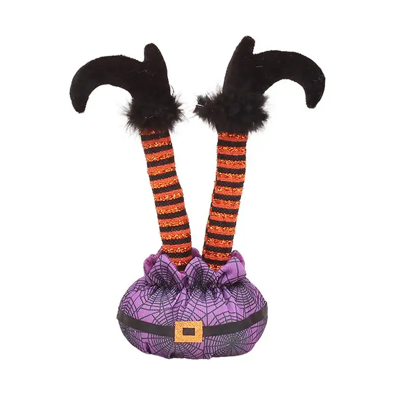 

Witch Home Decor Indoor Flying Feet Upside Down Halloween Witch Legs Party Decorations Supplies Table Ornament For Indoor