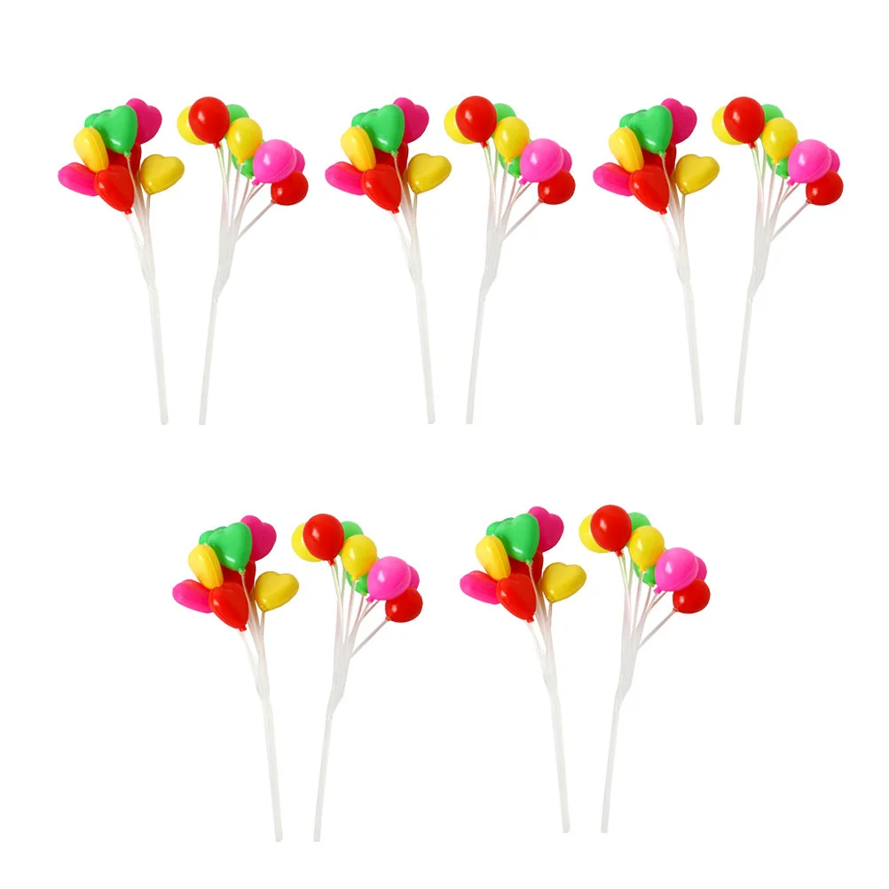 

10 Bunches Miniature House Adornments Lovely Balloon Bouquet Decoration for Cake