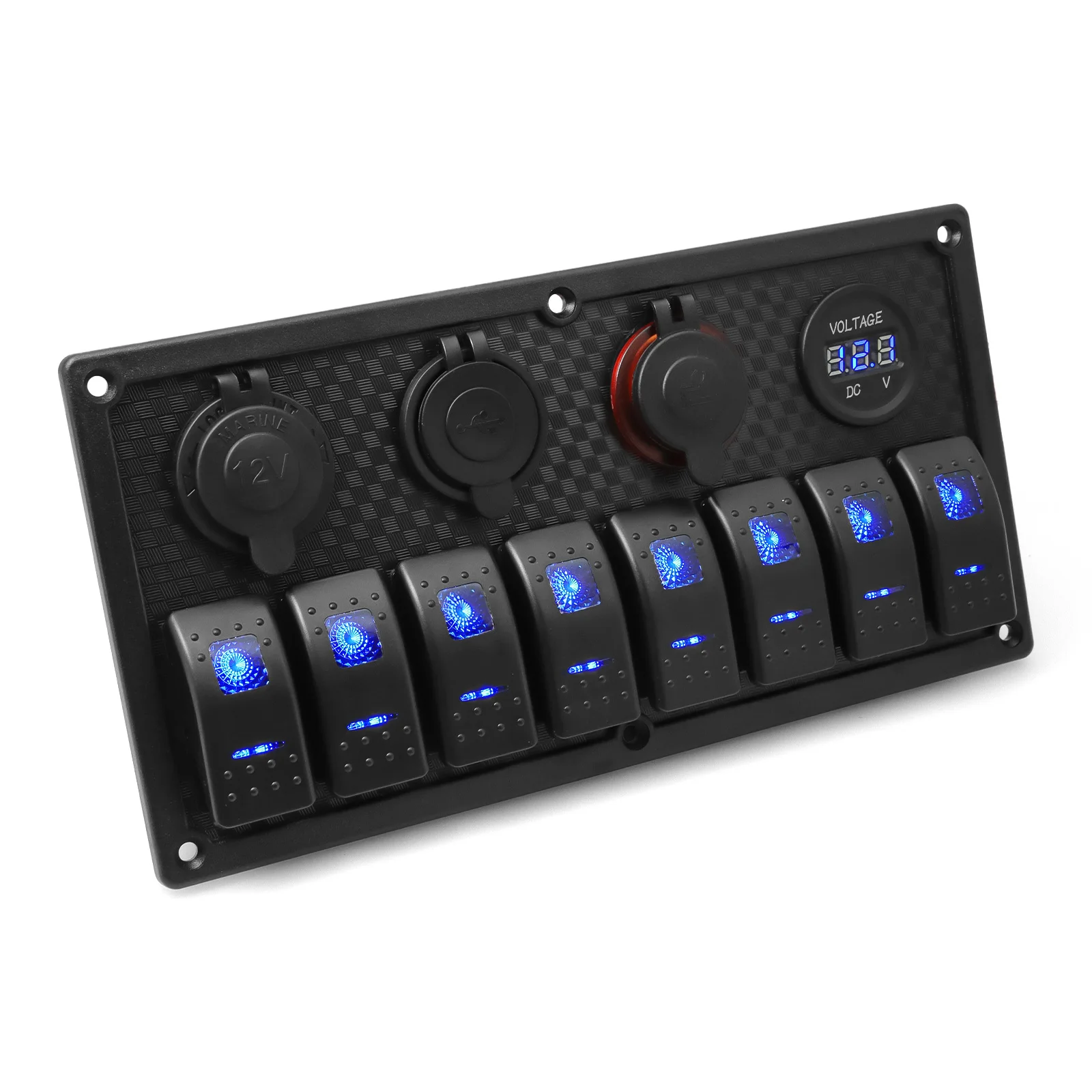 12 В/24 В двойной USB-прикуриватель с 8 кнопками