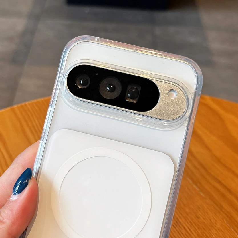 Фото Тонкий прозрачный чехол для телефона Magsafe для Google Pixel 9 Pro XL 10 Pro XL 9A 9 10 Pro, беспроводной магнитный акриловый жесткий чехол из поликарбоната №4