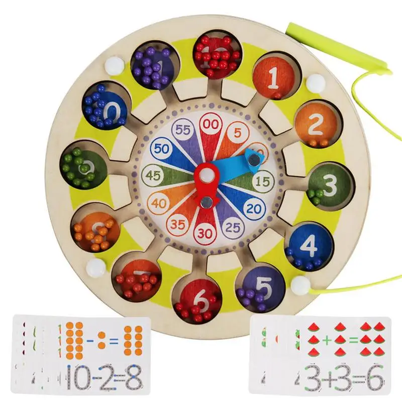 

Магнитный лабиринт с цветным и подсчетом, деревянные игрушки Монтессори для 3-летнего возраста, магнитный лабиринт с сортировкой и подсчетом цветов для малышей