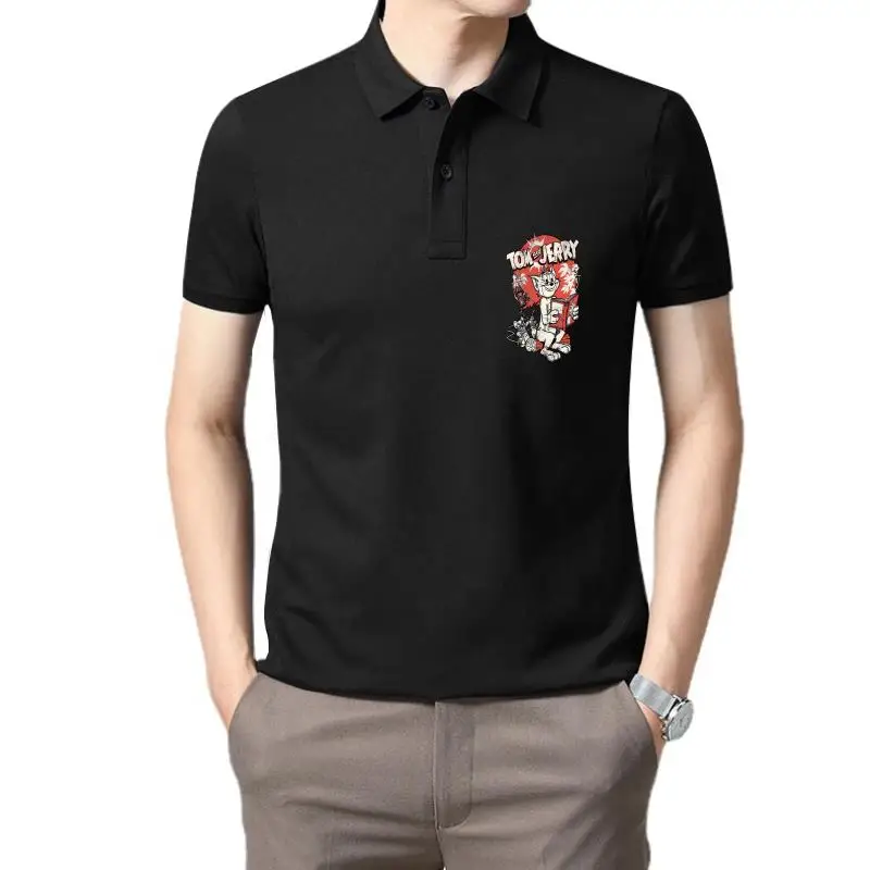 Golf wear men Tom  Jerry Kids  Vintage Comic Logo Official Ages 4-12 Yrs(1) polo t shirt for men