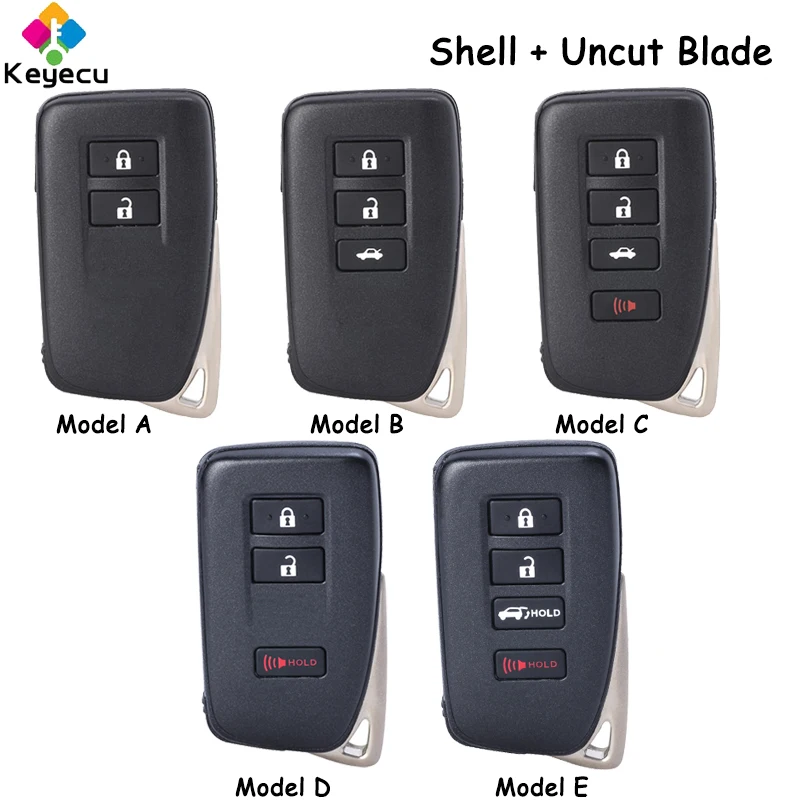 

KEYECU Smart Remote Car Key Shell Case With 2 3 4 Buttons for Lexus ES350 GS300 GS350 IS250 ES250 NX200 RX350 RX450h LX570 NX300