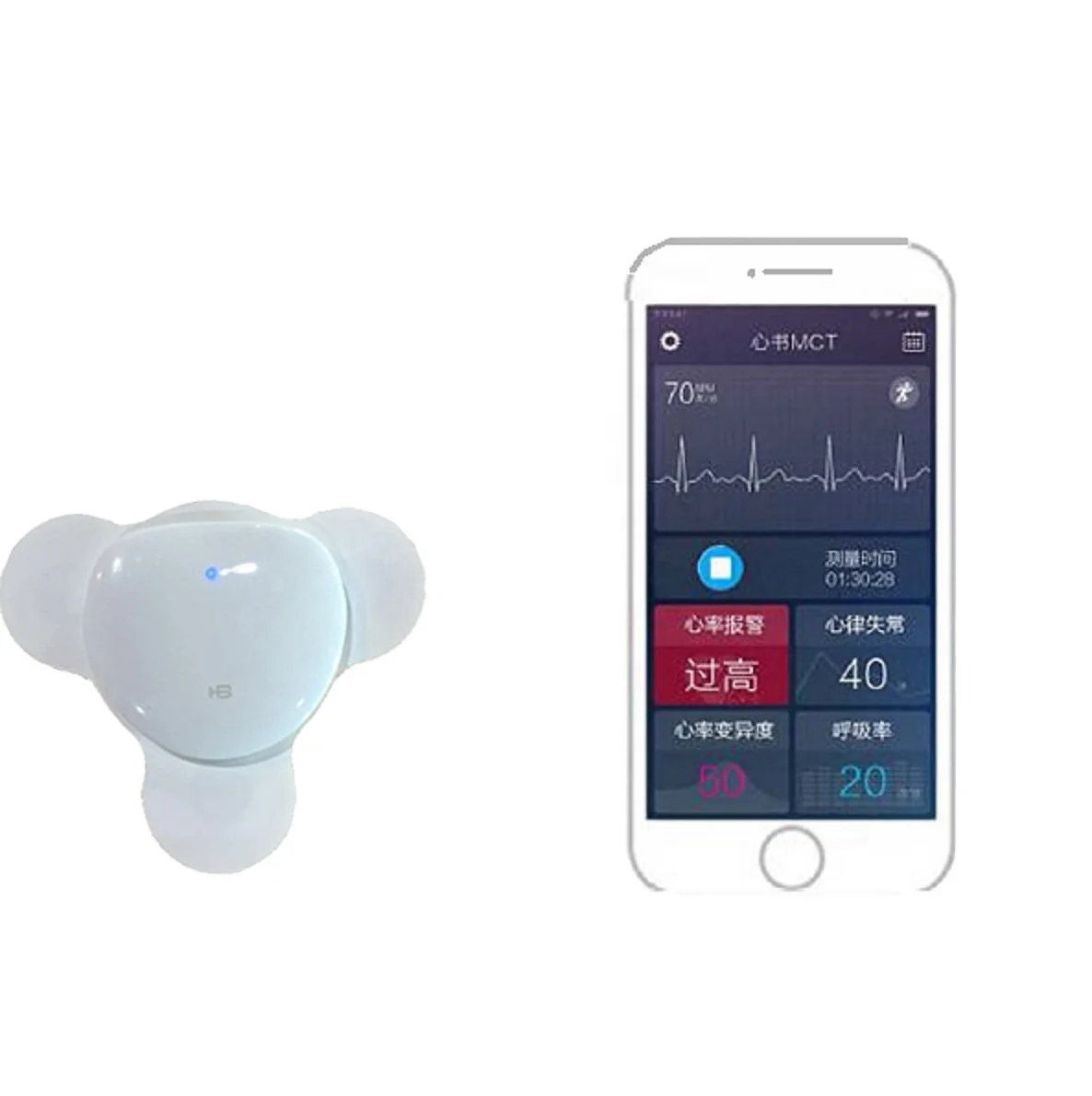 

Пригодный для носки, с аксессуарами, ЭКГ Holter, Однопроводной мини-монитор ЭКГ для Телемедицина