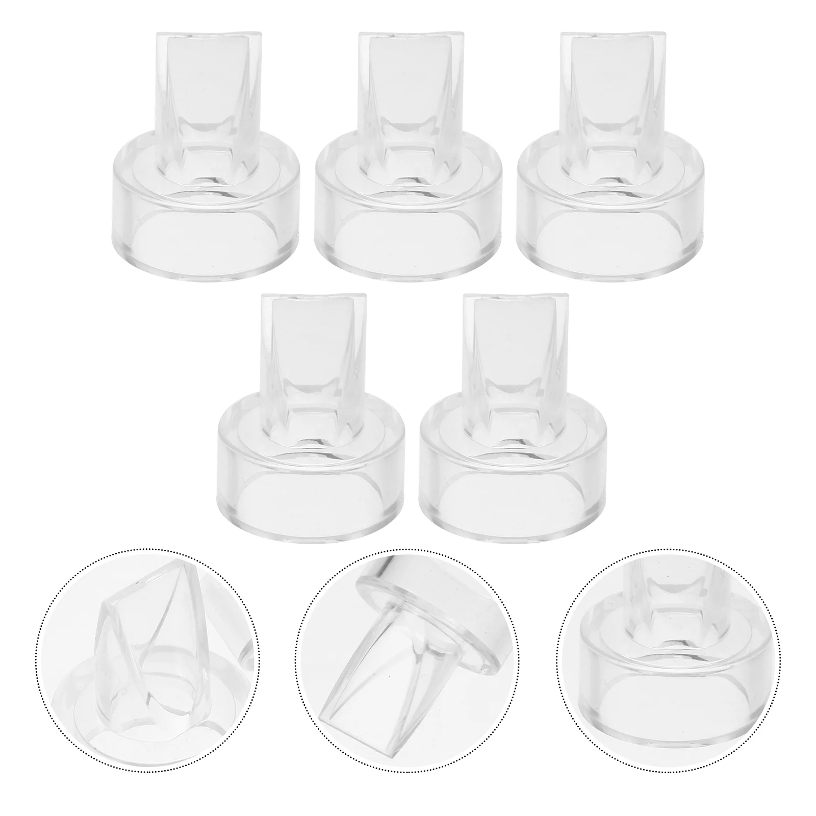 

5 Pcs Duckbill Valve Women Breast Pump Parts Mini Suction Cups Anti Backflow Valves Manual Vibrators Check