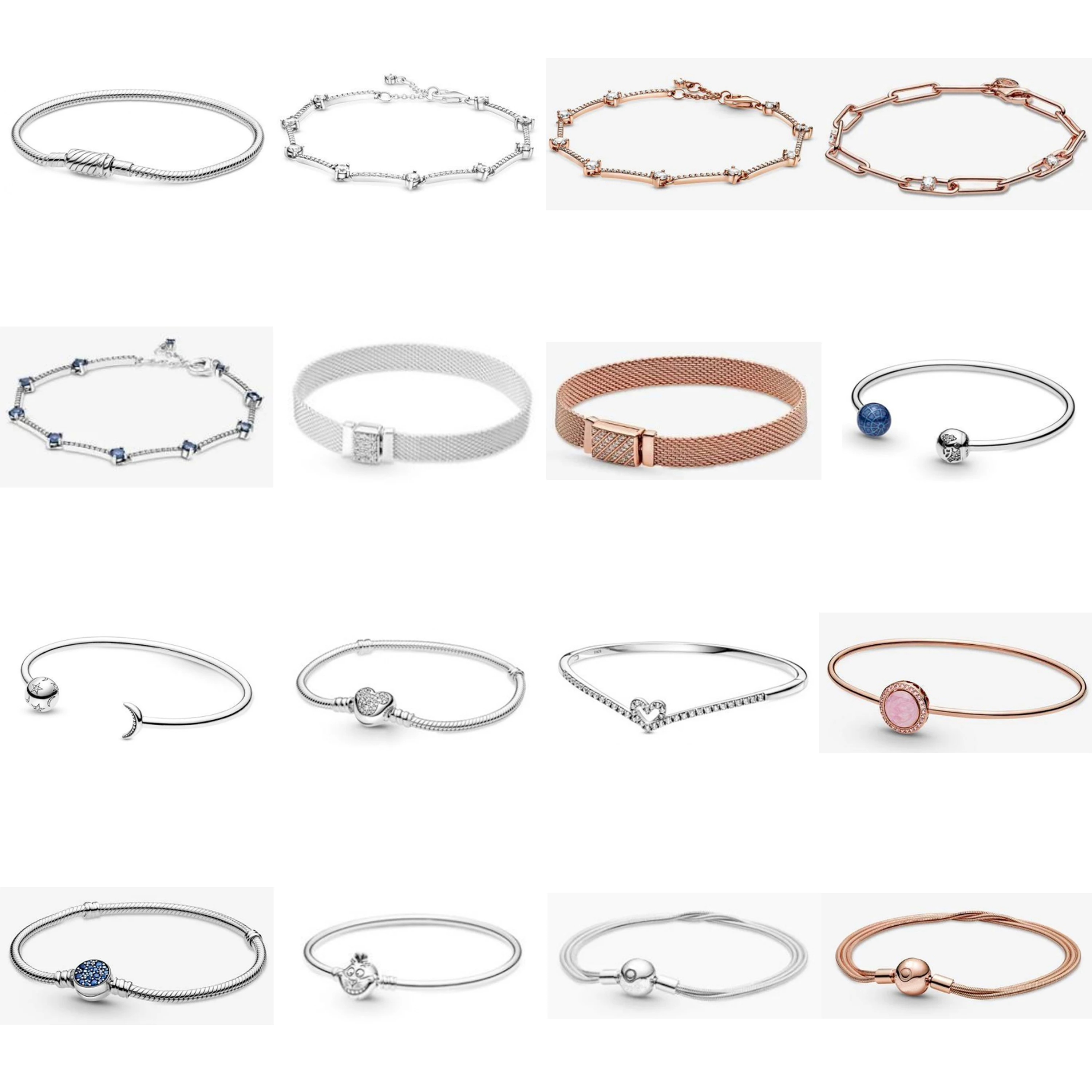 

Corresponding Catalog Select Code To Buy, S925 Sterling Silver Jewelry. 1:1 PAN bracelet 193-208