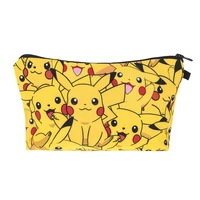 pokemon cosmetic bag zipper travel storage cartoon 3d printing pikachu multifunctional wash bag
