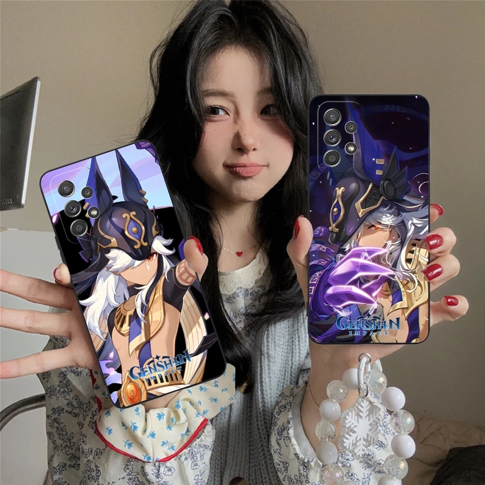 Чехол для мобильного телефона Genshin Impact Cyno Samsung Galaxy A91 73 71 70 54 53 52 34 24 23 21 S 5G черный