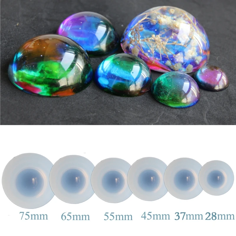 

Силиконовая форма для полусферы 28/37/45/55/65/75 мм, формы для литья смолы, форма для поделок из смолы для рукоделия