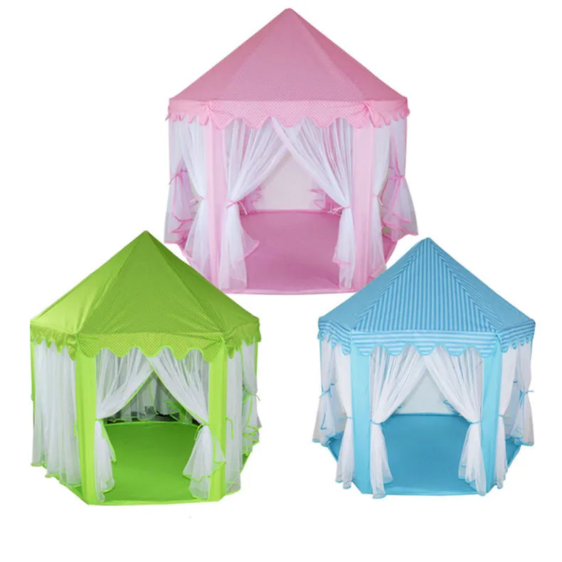 

[Funny] Very beautiful Indoor outdoor princess castle House tent foldable child girl park picnic holiday game play tent gift toy