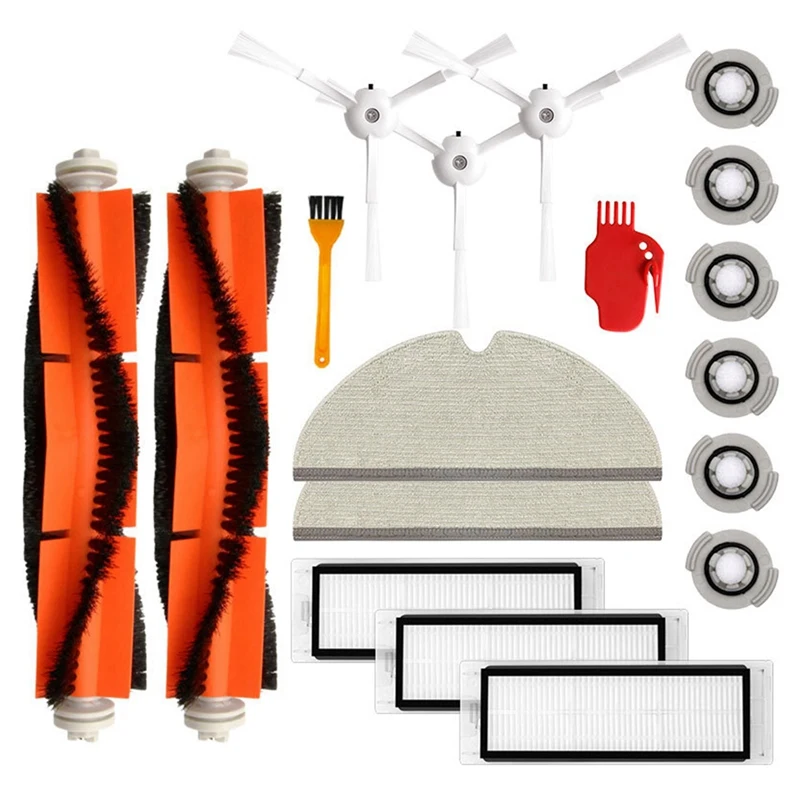 

Аксессуары для робота-уборщика Xiaomi Roborock, фильтр S50 T6 T7, боковая щетка, основная, круглая, НЕРА, швабра