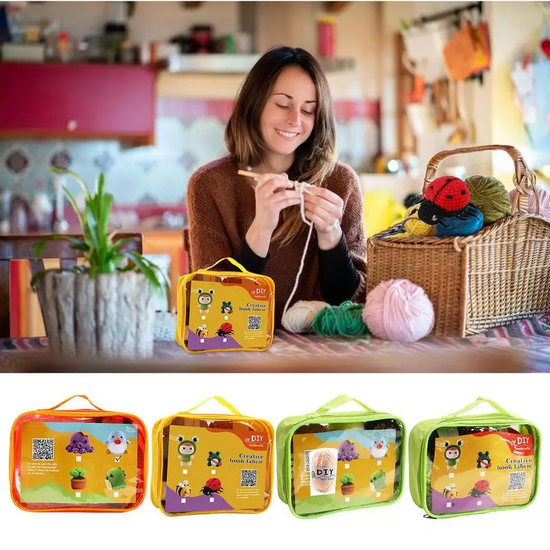 

Crochet Hooks Set Handmade Crafts Accessories For Beginners Multi Color DIY Crocheting Kit With Bag For Adults Experts Beginners