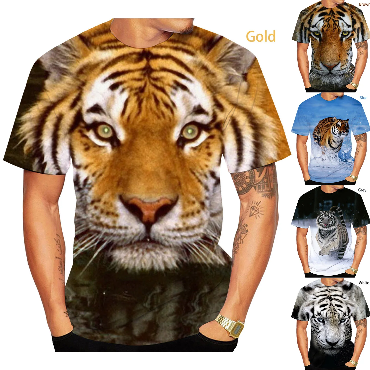 

Newest Fashion 3D Printing Tiger TShirt Cool Short Sleeved T Shirt Men/Women Pullover Tops Unisex Hot Summer Tees