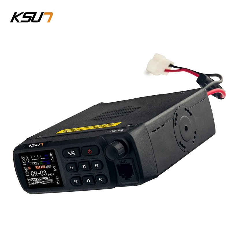Фото Радиостанция KSUN CB-100 12В/24В, коротковолновый трансивер 27 МГц, автомобильная CB-радиостанция №3