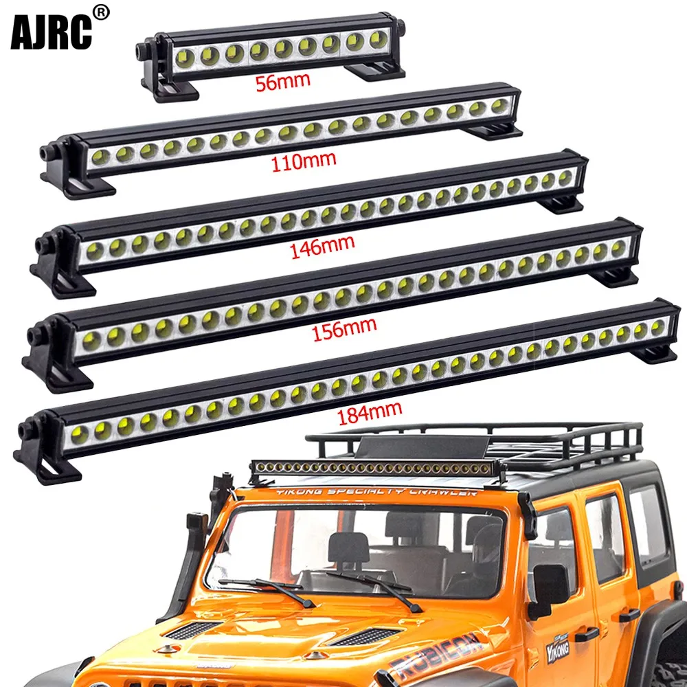 Rc Car Roof Lamp 9/18/25 Led Light Bar For 1/10 Rc Crawler Trx4 Axial Scx10 90046 Scx24 Wrangler D90 Rubicon Body
