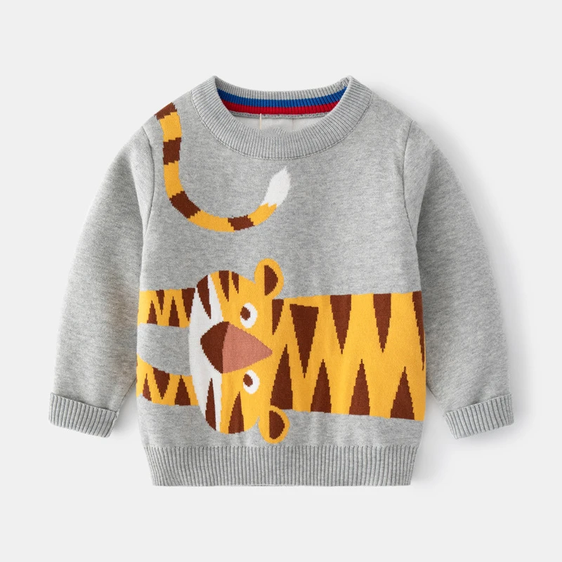 

SAILEROAD 2-7Years 2022 New Designs Baby Winter Clothes Tiger Sweaters Boys Autumn Kids Pullover Sweater