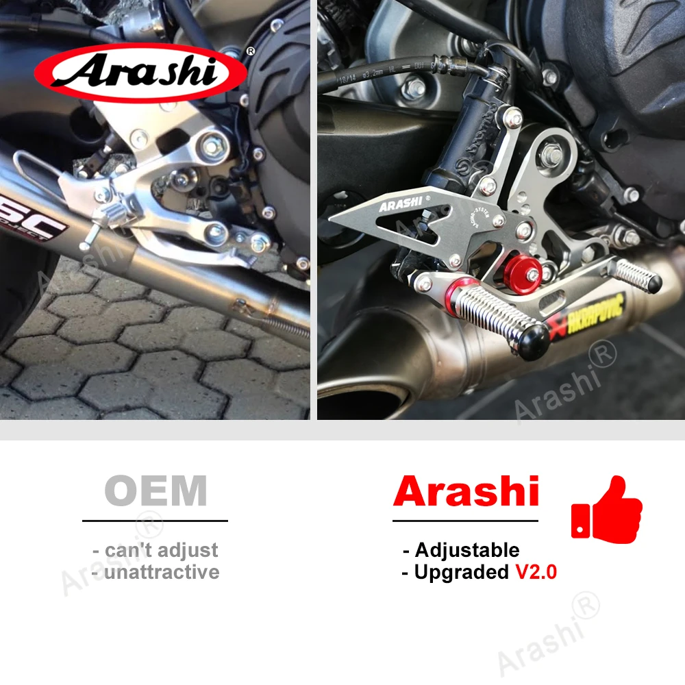 Arashi для BMW S1000RR / HP4 2015-2019 QS Регулируемые подножки с ЧПУ S1000 S 1000 RR 2016 2017 гонщика